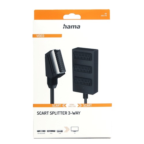 Hama scart verteiler fach - scart-verteiler, 3-fach