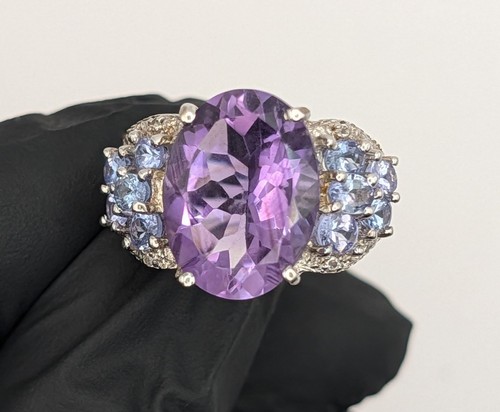 925 silber ring mit amethyst - silber,
