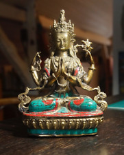 Chenrezig 4 Arme Kupfer