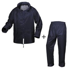 CRAFTLAND Regenset Blau Regenanzug Angelanzug mit Kapuze Regenjacke Regenhose