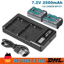 2Pcs Akku BP-511 Für Canon