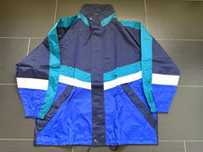 Segeljacke Regenjacke Friesennerz Nylon beschichtet blau weiß grün - 48 / 56