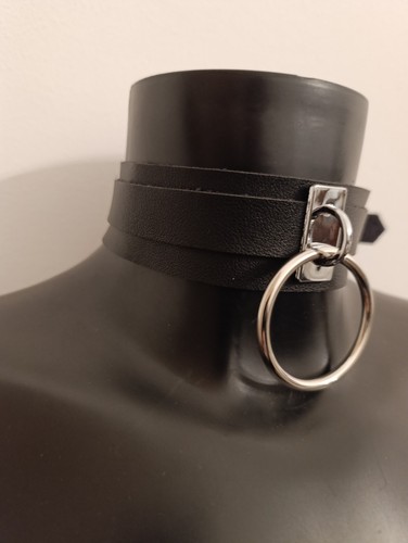 Halskette leder rock - halskette,