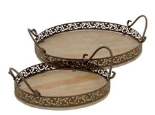 Tablett rund im Landhaus-Stil