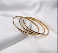 Neu Wasserfest Armreifen 18 Karat Vergoldet 3 Stück Set 