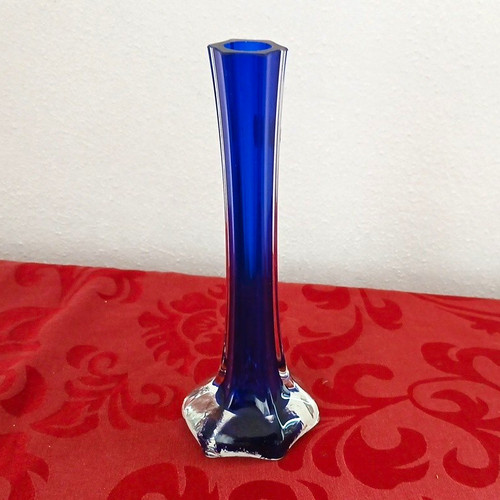 Glasvase blau transparent - glasvase, blau/transparent