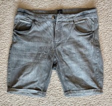 SU Straight Up - kurze Jeans Hose, grau - Größe 50