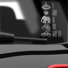 Auto Aufkleber Sticker Abschussliste Strichliste Pickup V8 Hot Rod GTI Chevy