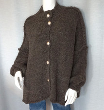 Boucle Strickjacke Grobstrick