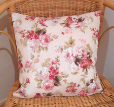 *Dekokissen Rosen*, Blumen, Shabby chic, Kissenbezug, 40 x 40 cm, handgefertigt