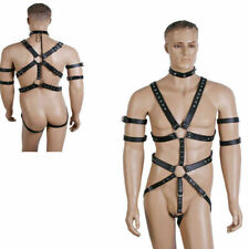 Männer Sex Korpus Harness Straps PU Leder Clubwear Brustgurt Kostüm Punk DE