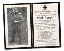 Sterbebild ,WK1 Gefreiter