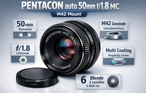 Pentacon auto 50mm - , mm