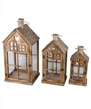 Holzlaterne XL mit Herz