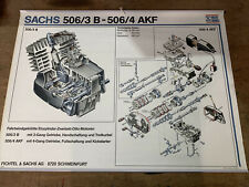 Fichtel & Sachs Schautafel Sachs 506/3 B - 506/4 AKF Explosionszeichnung