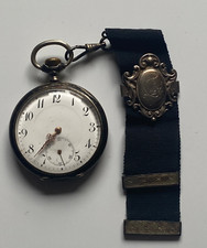 ABC Präcisions-Ancre-Uhr -Silber - Taschenuhr Herren mit Uhrenband - Werk läuft