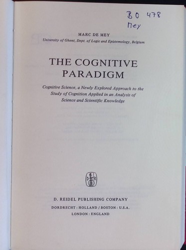 The cognitive paradigm - the,