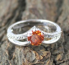 1,15 Ct Orange Rundschliff