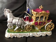 Porzellan Figur  Kutsche