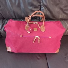 BRIC's Weekender - Reisetasche -Veloursleder -Rot Neu