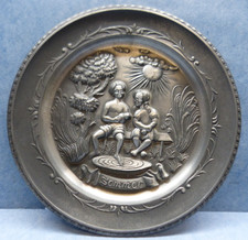 28647. Wandteller  -  Teller  -  Zinn  -  Sommer  -  23 cm