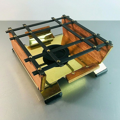 Stövchen metall messing teak - stövchen,