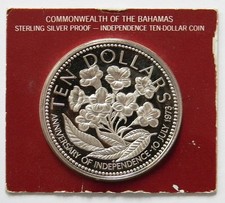 BAHAMAS: 10 Dollars 1975