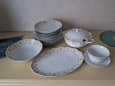 Seltmann  Tafelservice Weiss Gold ANTIK Vintage Tafelgeschirr Set