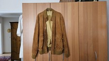 Herren Lederjacke, Blouson, Gr. 52 Hellbraun, Getragen
