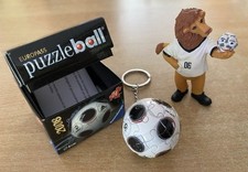 Puzzleball Fußball Europass 2008 Schlüsselanhänger und Goleo 06, selten