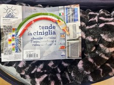 Arisol Chenille Flauschvorhang, schwarz/rosa, 56x185cm