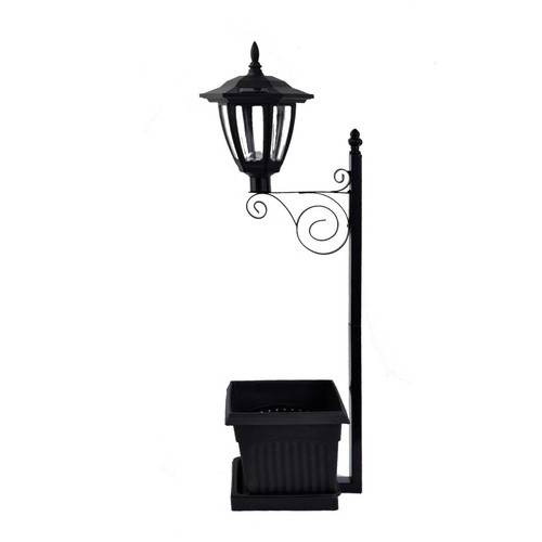 Gartenlaterne mit blumentopf - gartenlaterne,