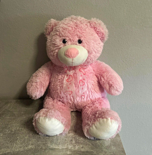 Rosa weiß plüschbär - rosa/weiß,