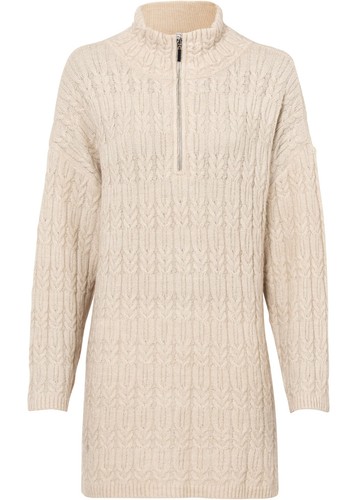 Langer pullover mit zopfmuster - langer,