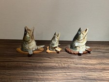 Einzigartiges Set 3 Fisch-Trophäen - Ausgestopfte Fischköpfe