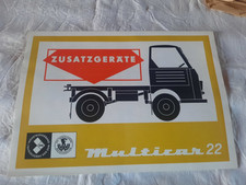 DDR Werbung Prospekt Multicar 22 Zusatzgeräte VEB Fahrzeugwerk Waltershausen IFA