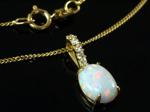 333 goldkette mit - 333, opal