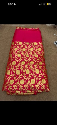 Indischer sari rosa mit - rosa,