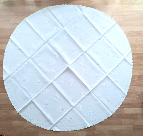 Tischdecke rund leinen - rund,