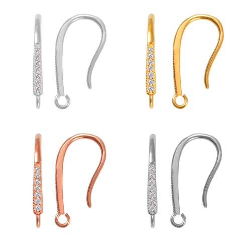 Sterling silber ohrhaken - silber,