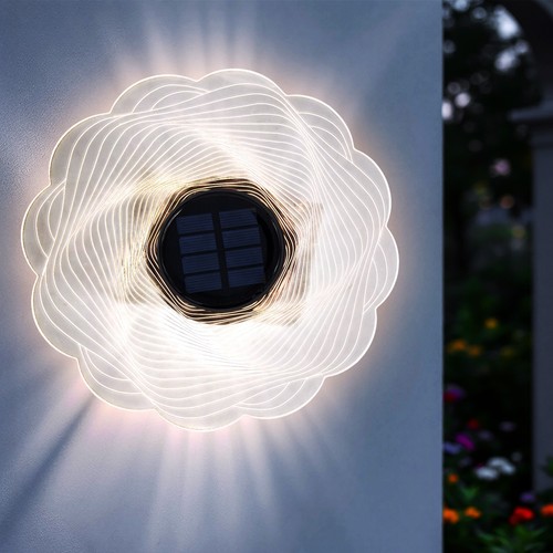 Led solar wand leuchte blume - solar,