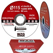 25 Stück  Ø 115mm x 1,0mm Trennscheiben für Metall Winkelschleifer für Flex WZG