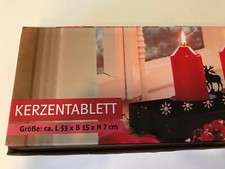formschönes Kerzentablett 4 Kerzen braun, Metall, Adventszeit Kerzenhalter