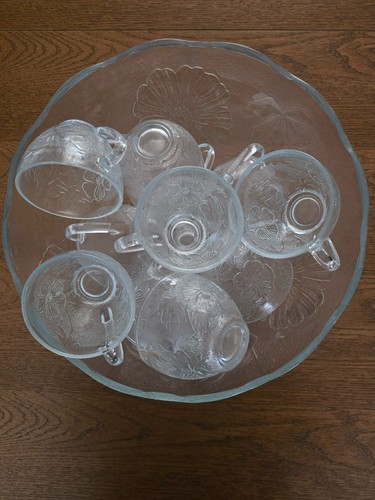 Bowle set aus glas vintage - set, glas-vintage