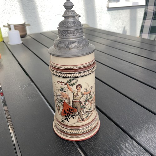 Antiker jugendstil bierkrug - jugendstil,