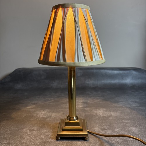 Messing säulen tischlampe - tischlampe, mit