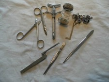 8 tlg. Zahnarzt Werkzeug Dental Pinzetten Scheren Spritze Ringe Instrumente INOX