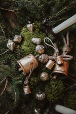 Weihnachtskugeln 16er Set antik gold klein Patina Weihnachten vintage shabby