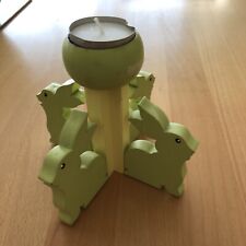 Kerzenhalter mit vier Hasen aus Holz sehr gut erhalten Talvel skand. design