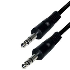 Klinken Verbindungs Kabel Stereo Audio 2x Klinkenstecker 6,3mm schwarz 1,5m 2,5m